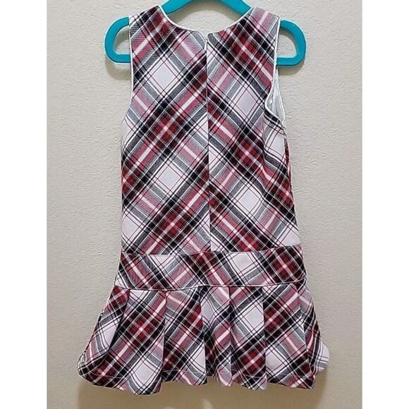 Girls Sz 5 Sleeveless Plaid Lined Pleats Flare Knee Length Dress CHILDRENS PLACE - Picture 4 of 4